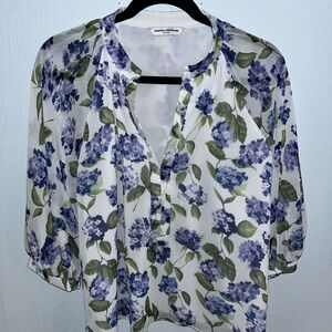 Amanda Uprichard Cream Relaxed Buttoned Blouse